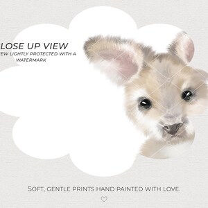 KANGAROO Print Australian Animal Wall Art | Printable Digital Download | Cute Joey for a Kangaroo Nursery or Australian Nursery image 3