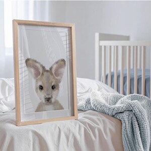 KANGAROO Print Australian Animal Wall Art | Printable Digital Download | Cute Joey for a Kangaroo Nursery or Australian Nursery image 4