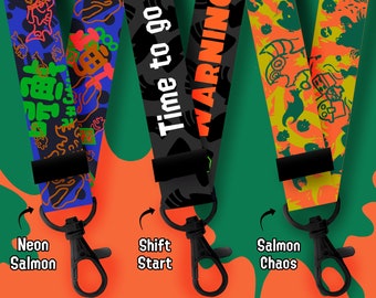 Splatoon Grizzco Salmon Run Lanyard Badge Holder
