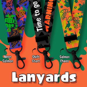 Splatoon Grizzco Salmon Run Lanyard Badge Holder