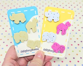 Circus Animal Cracker Cookie Mini Pin 1" Dyed Enamel Pin Set