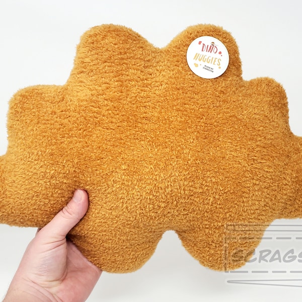 NOUVEAU Dino Nuggies Dinosaure Nugget Poulet Fursuit Prop Oreiller En Peluche