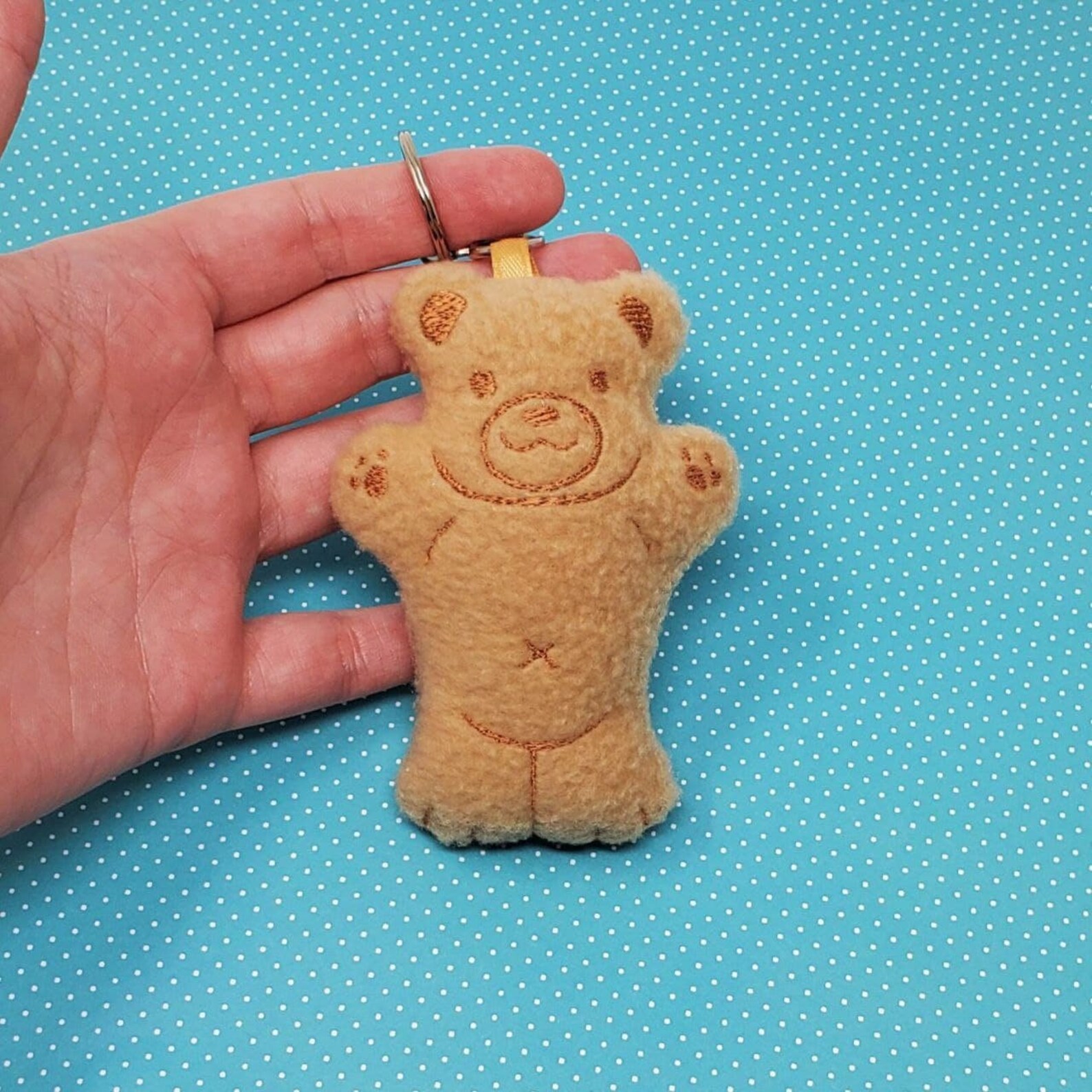 Teddy Bear Graham Cracker Food Keychain Plush Accessory MADE Etsy