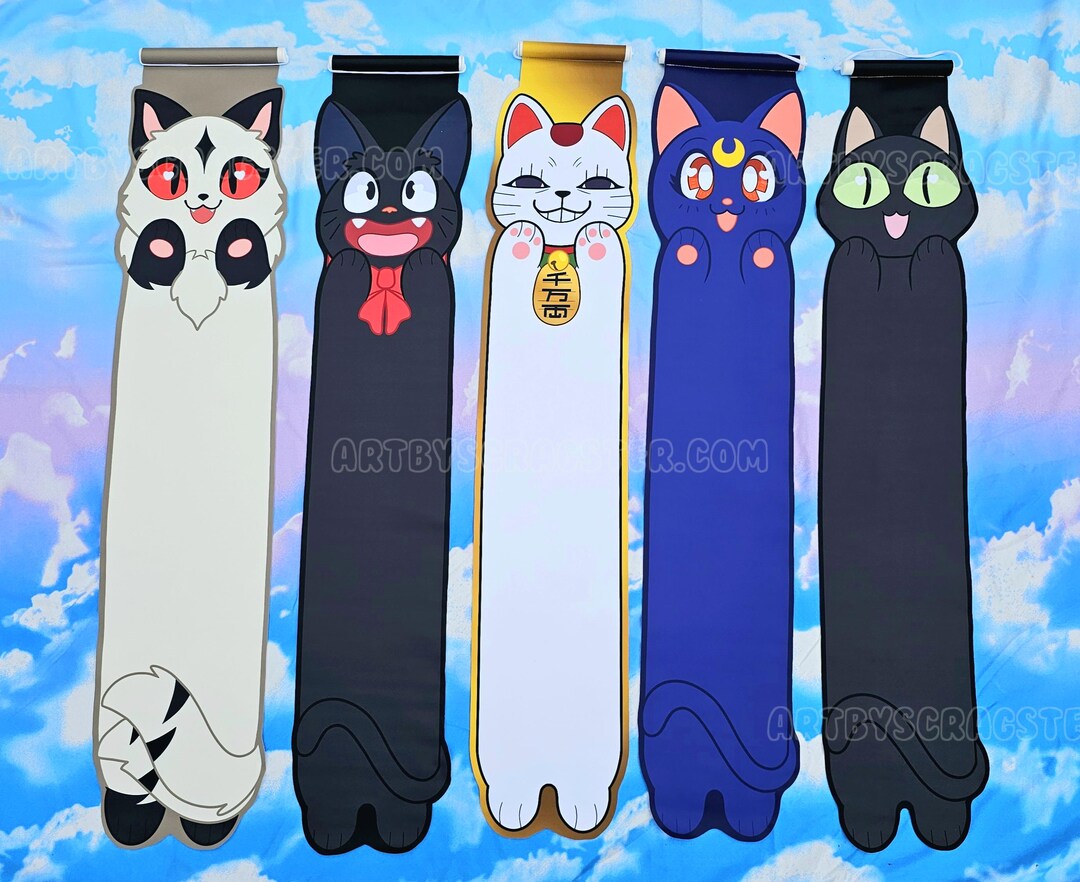 Long Pin Banners Anime Cats Etsy