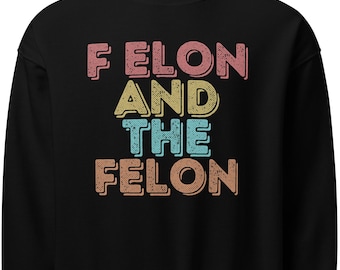 Felpa con stampa di Elon e il criminale / Maglietta con grafica politica divertente