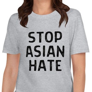 Camiseta "Detengan el odio a los asiáticos" - Orgullosa camiseta asiática americana, AAPI