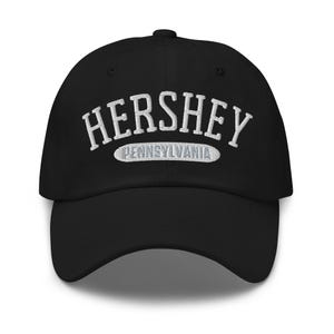 Hershey Hat Embroidered | Pennsylvania Hat | Trendy Logo Cap | Adjustable Unisex Baseball Cap | Perfect Gift for Chocolate Lovers
