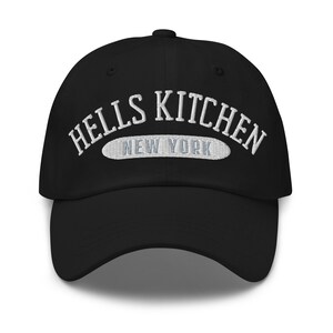 Hells Kitchen-keps, New York-keps, broderad basebollkeps i vintagestil, justerbar snapback-keps, present till matälskare