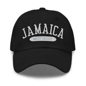 Jamaica Hat Embroidered | Classic Style Caribbean Baseball Cap | West Indies Fashion Accessory