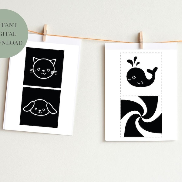 Montessori Black and White Printables - Etsy