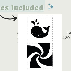 Black and White Montessori Sensory Cards for Babies, Digital, Prints ...