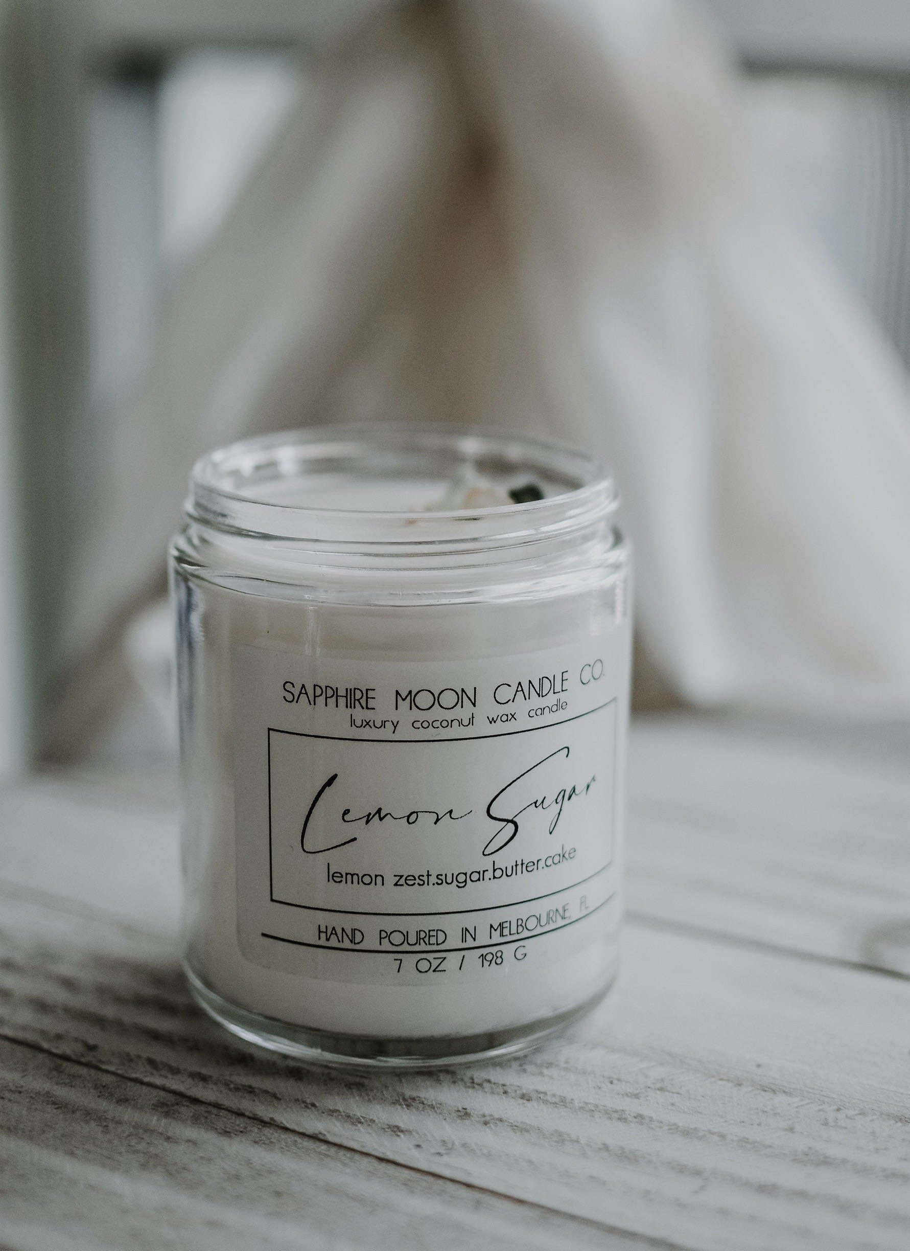 Lemon Sugar scented Coconut Wax Candle Coconut Wax Candle Etsy