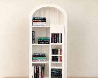 Mini Arch Bookshelf | Freida Reader Collection | Miniature Bookcase Decor | Tiny Library Shelf | Book Lover Gift