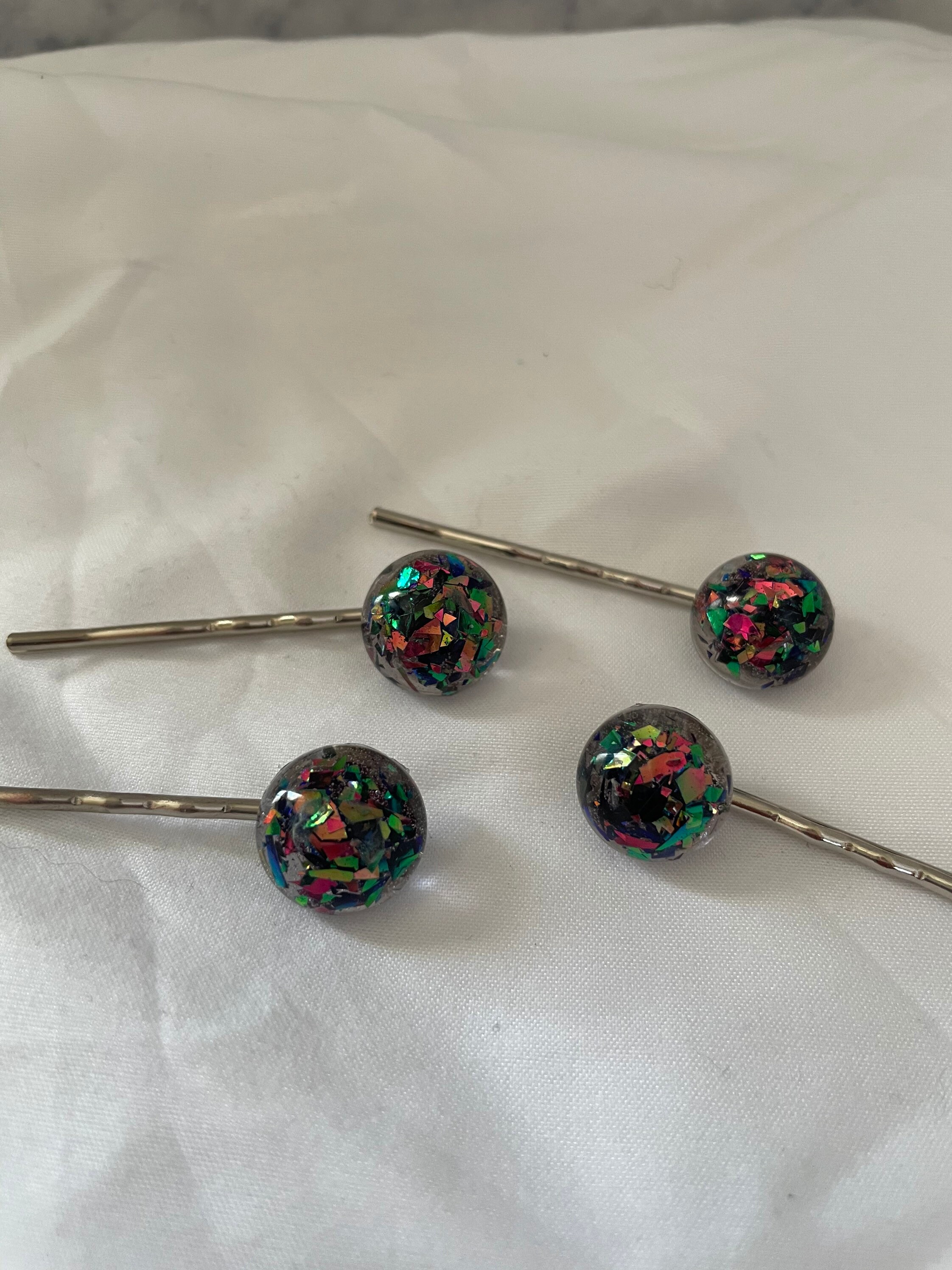 Decorative Bobby Pin Metal with Resin and Multicolor Chunky Etsy