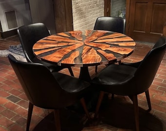 Epoxy Table Top, Resin Table Top, Live Edge ,Round Coffee Table, EpoxyArtsDesign