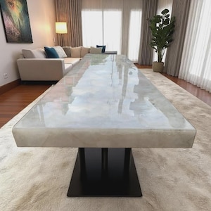 Quartz Dining Table Top | Stone Dining Table | Kitchen Dine Countertop | Home & Living Decor