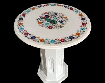 30"Custom Round Marble Table Top for Hallway Home Decor
