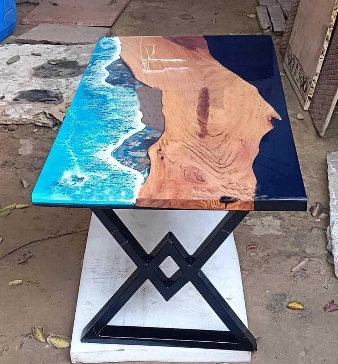 Resin Epoxy Table, Epoxy Resin Table, Epoxy Center Table, River Dining