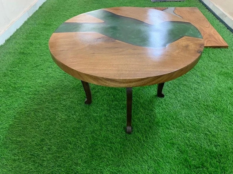 WOOD TABLE TOP Epoxy Table Top Epoxy Resin Table Green Etsy