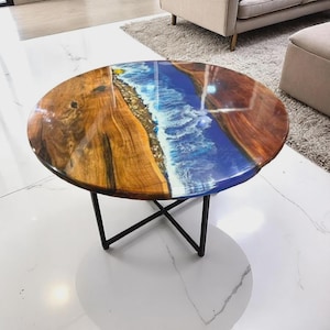 Round Epoxy Resin Table, Round Coffee Table ,Resin Dining Table, Made To Order, Living Room Decor, Home and Office Decor