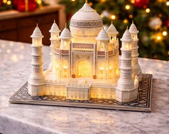 タージマハル TAJ MAHALオブジェ アンティーク　インド雑貨　模型 タージ・マハル模型 - 手作りの建築レプリカ、ホームデコレーション