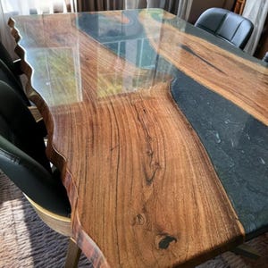 Live Edge Acacia Wood Dining Table - Made To Order - Coffee Table - Dining Table - Kitchen Island - Office Desk Top - Home Living Decor