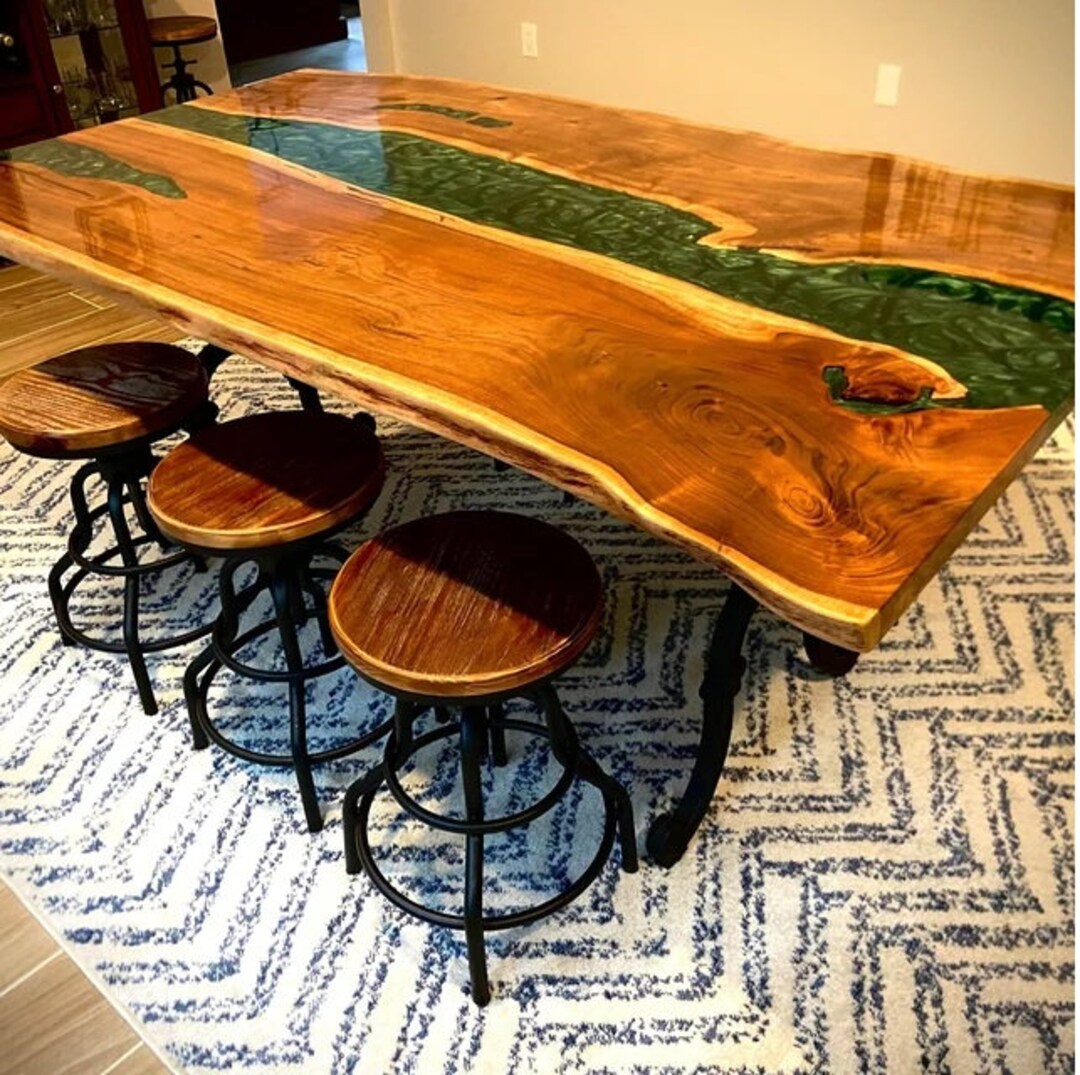 Epoxy Table Tops / Countertop Live Edge / Epoxy Buffet Counter / Epoxy ...