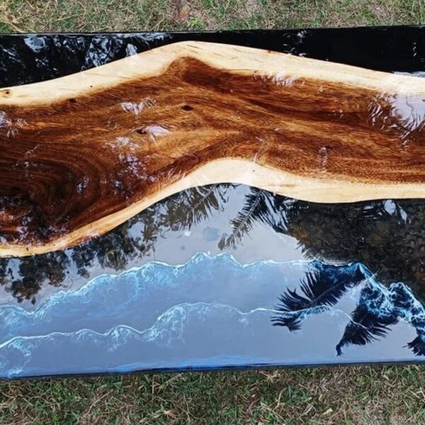 Waterfall Edge Bar Table Etsy