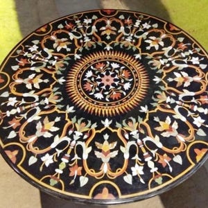 Pietradura Marble Round Dining Table Luxury Furniture for Home & Restaurant Decor
