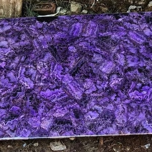 Natural Purple Amethyst Table Top for Dining Room Luxury Mid Century Modern Furniture