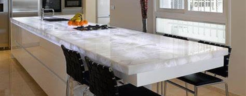 Quartz Table Top Gemstone Dining Table White Quartz Table - Etsy