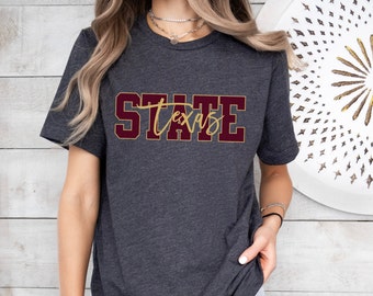 TXST Bobcats Bella Canvas Short Sleeve Tee, TxState, Texas State University