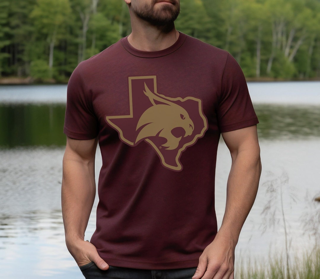 Texas State Bobcats Retro Distressed Vintage T-Shirt - Athletic Heather, Officially Licensed Fan Apparel - View #8