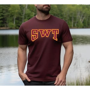 Southwest Texas State, uniseks T-shirt met korte mouw, SWT Bobcats, TXST Bobcat