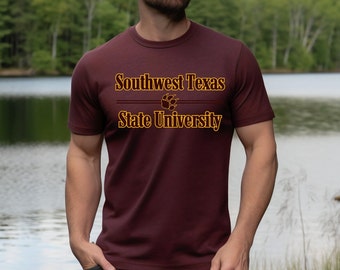 Southwest Texas State University Bella Canvas Unisex Jersey Short Sleeve Tee, SWT Bobcats, SWT Alumni, SWT Gift, Texas State University