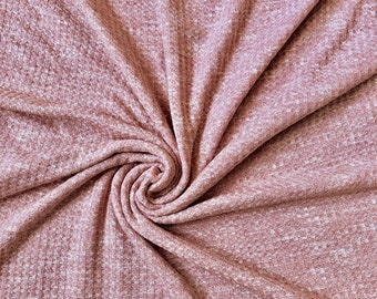 thermal knit fabric waffle knit fabric by the yard 60 wide stretch knit fabric fashion fabric apparel fabric garment fabric deadstock