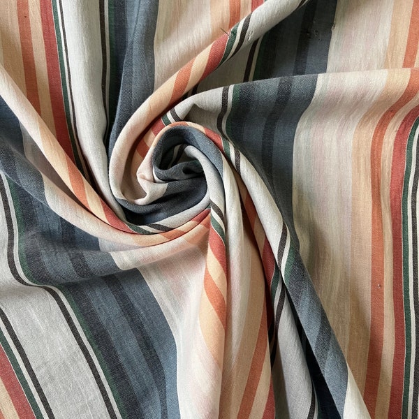 lightweight striped fabric, summer fabric, woven fabric, breezy woven fabric, deadstock fabric, fashion apparel fabric, garment fabric