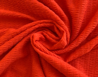 smocked knit fabric, ruched stretch knit fabric, designer deadstock, fashion fabric, apparel fabric, garment fabric, 48 wide knit fabric