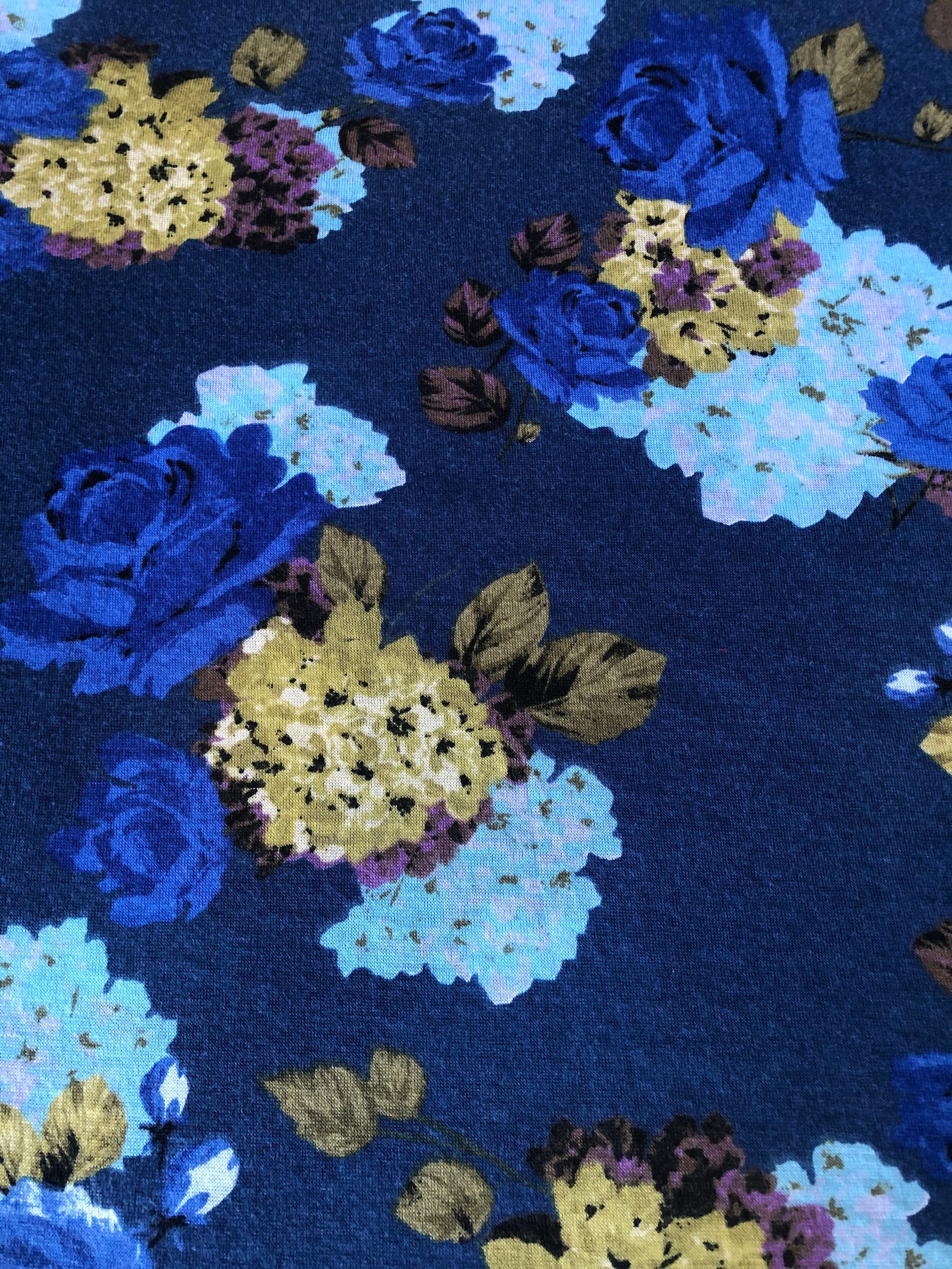 Lightweight Floral Knit Fabric 2 Way Stretch Knit 60 Wide Fabric ...