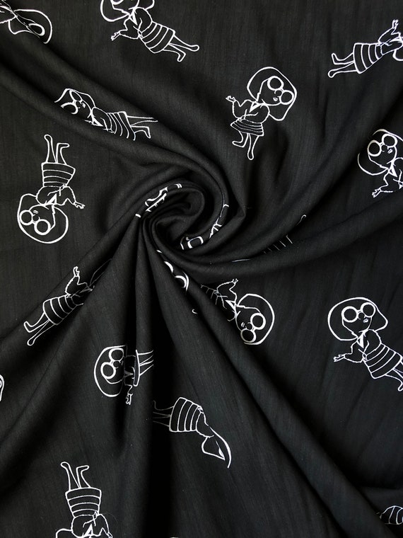 Edna Mode inspired Rayon Fabric by the Yard, 58” Wide Rayon Challis, Designer Deadstock Fabric, Apparel Fabric, Garment Sewing Fabric