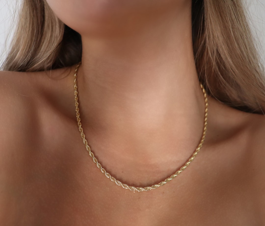 Skinny Golden Rope Necklace main image 0