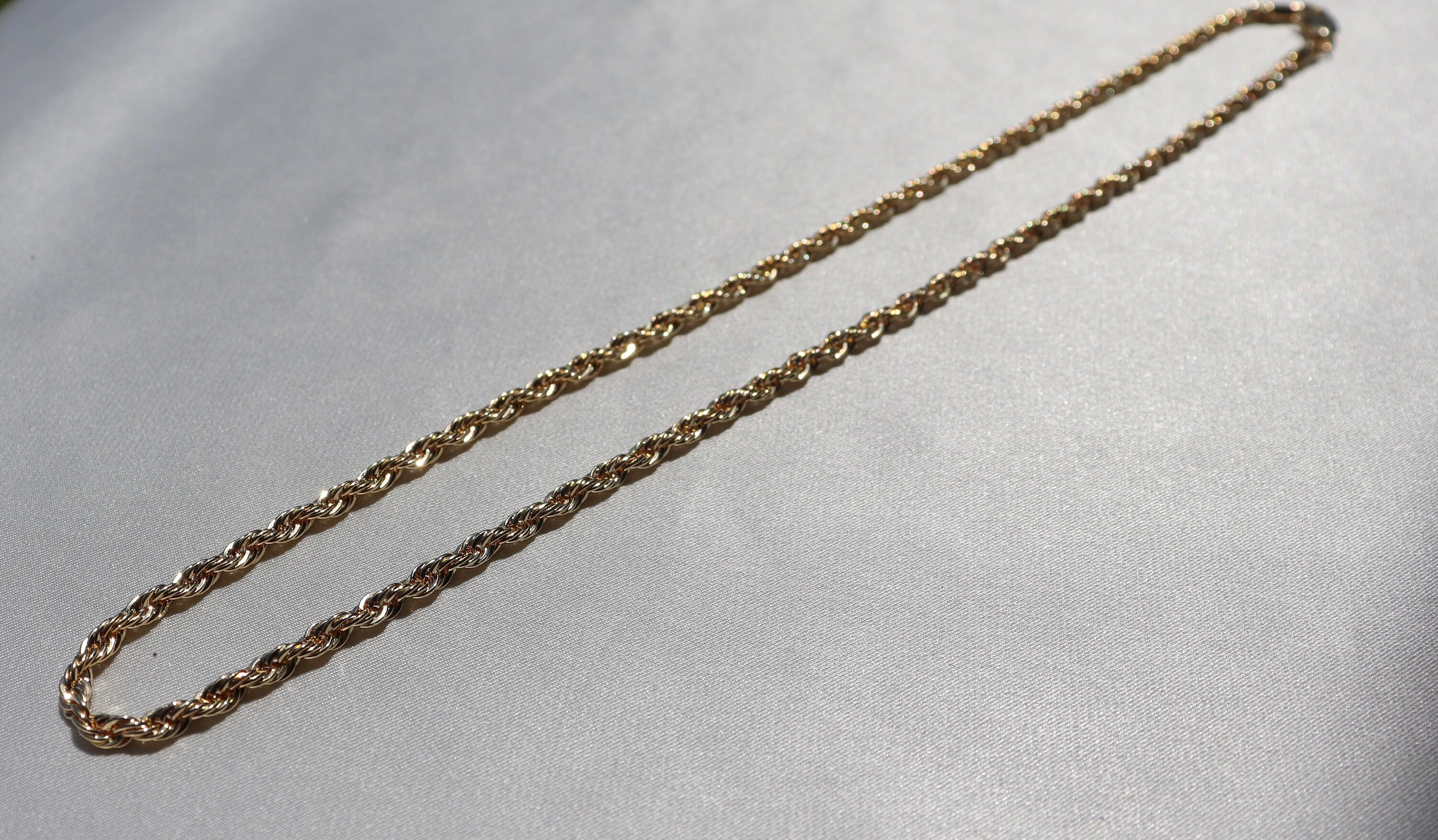Rope Chain Necklace 18k Gold Filled Necklace Skinny Rope - Etsy