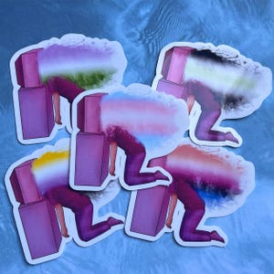 I Saw The TV Glow Gender Pride Stickers