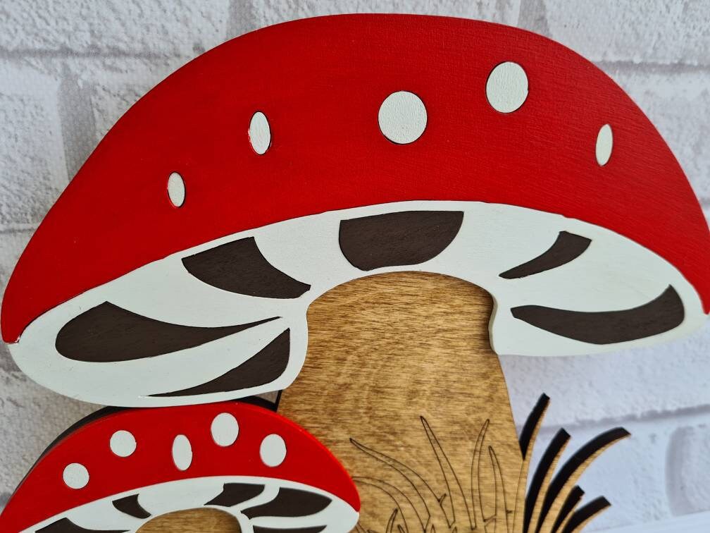 Mushroom key holder for wall mushroom decor entryway  etsy
