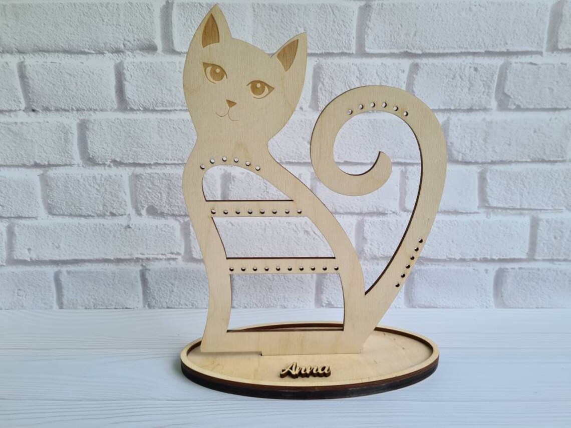 Earring holder cat Jewelry organizer stand Bracelet holder Etsy
