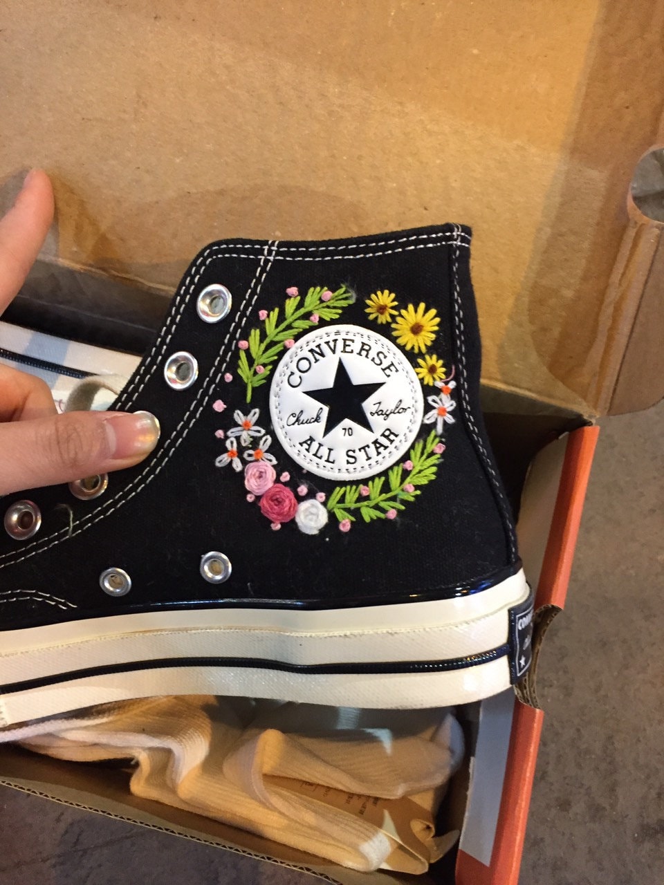 Custom logo converse clearance