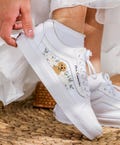 Custom Pet Embroidered Wedding Vans, White Rose Embroidered Vans Slip On, Wedding Flower Embroidered Shoes, Personalized Wedding Sneaker product logo