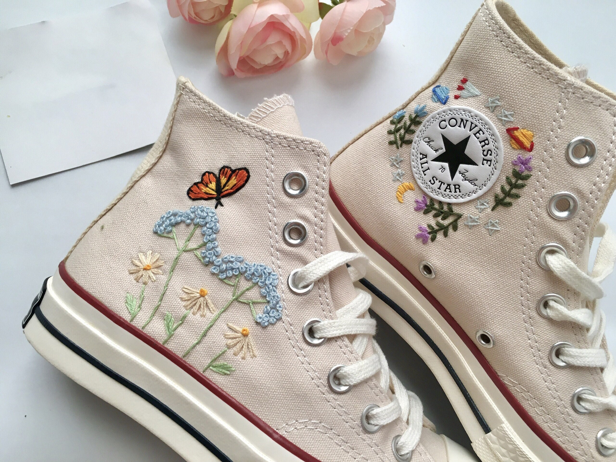 Embroidered Converse/converse High Tops Converse Monarch