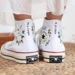 embroider wedding shoe