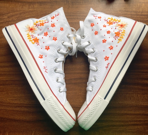 orange flower converse